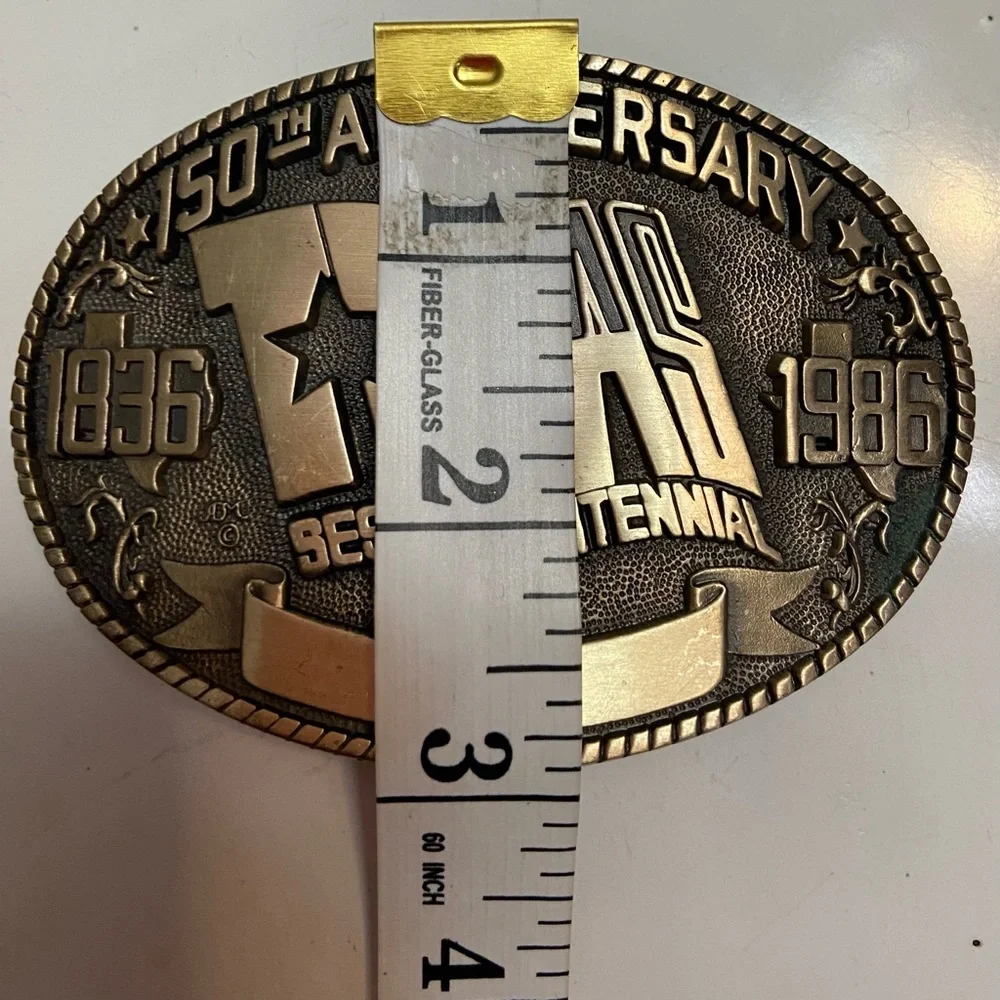 TEXAS Solid Brass Collector Belt Buckle